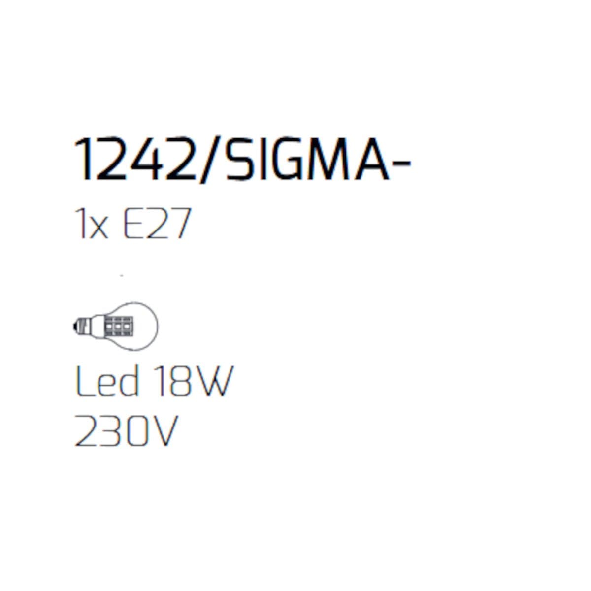 Lampadario moderno Top Light TIDE 1242 SIGMA + R10T1 NE E27 LED metallo vetro pirex - 7