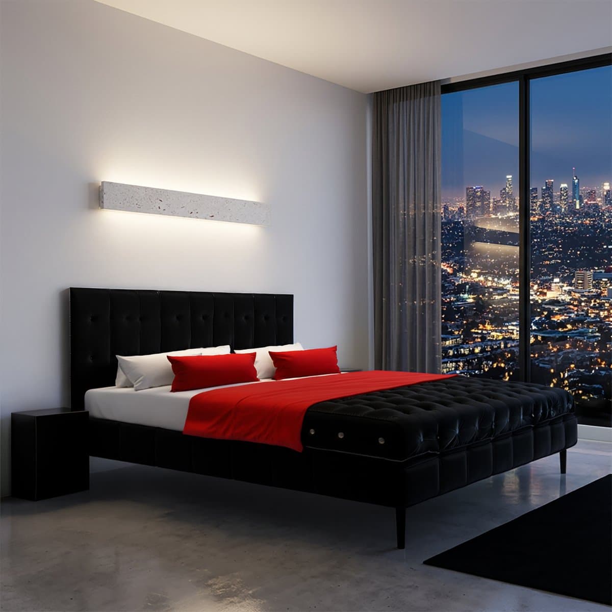 Applique cemento Ideal Lux ZIG ZAG SQUARE 356693 75CM LED 3000K 3100LM alluminio biemissione - 3