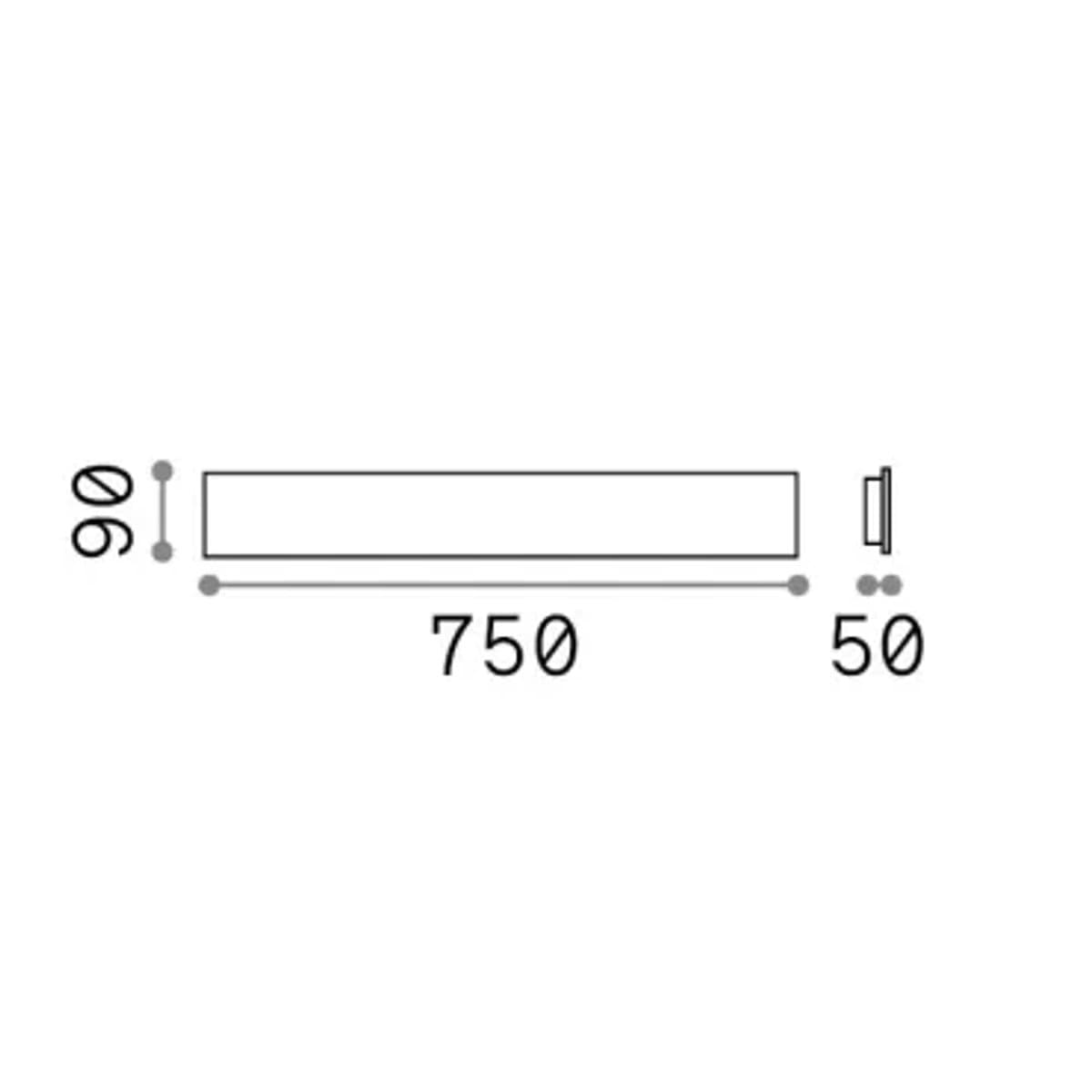 Applique cemento Ideal Lux ZIG ZAG SQUARE 356693 75CM LED 3000K 3100LM alluminio biemissione - 5