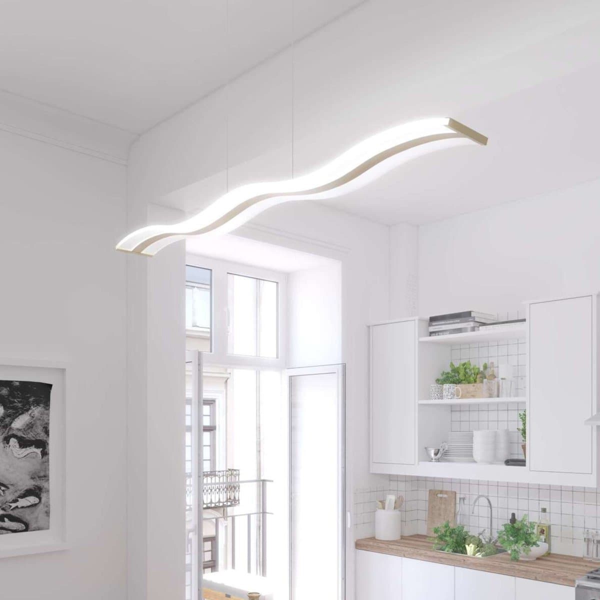 Lampadario led Top Light DOUBLE WAVE 1178S SA dimmerabile metallo acrilico - 2