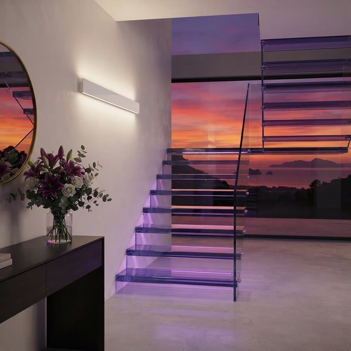 Applique bianco Ideal Lux ZIG ZAG SQUARE 277219 75CM LED 3000K 3100LM alluminio biemissione - 2