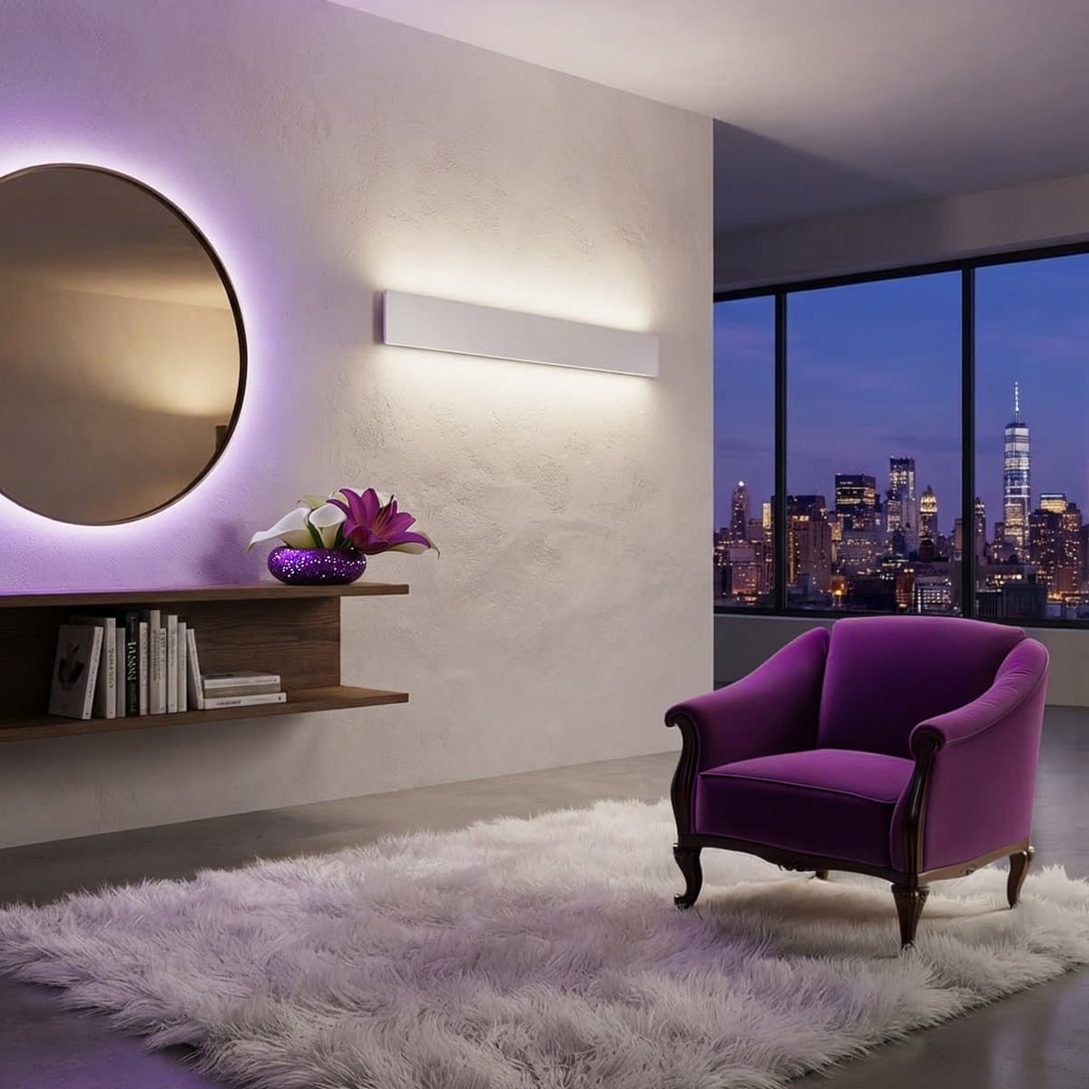Applique bianco Ideal Lux ZIG ZAG SQUARE 277219 75CM LED 3000K 3100LM alluminio biemissione - 3