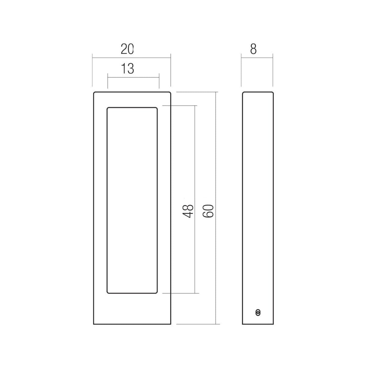 Paletto LED Redo Group SANDER 91166 91167 91168 IP65 H60 cemento alluminio vetro - 8