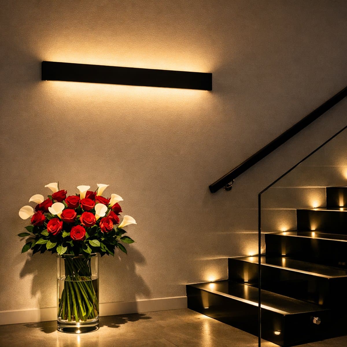 Applique nero Ideal Lux ZIG ZAG SQUARE 369471 75CM LED 4000K 3250LM alluminio biemissione - 2