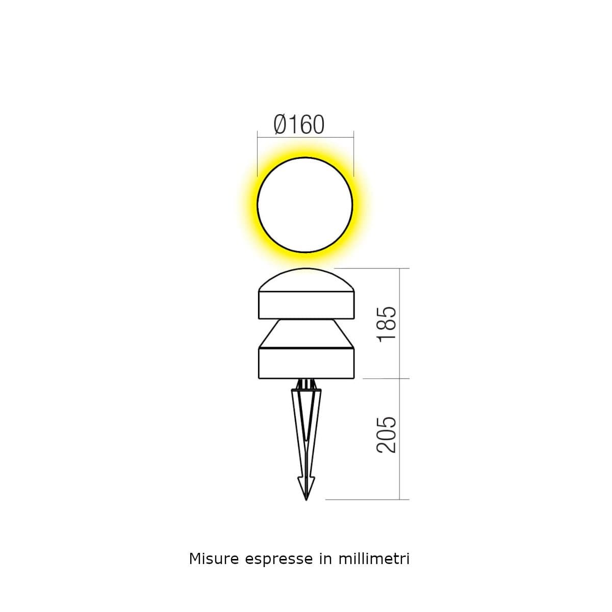 Lampada picchetto LED Redo Group CLIFF 360° 91108 91109 91110 IP65 cemento vetro - 8