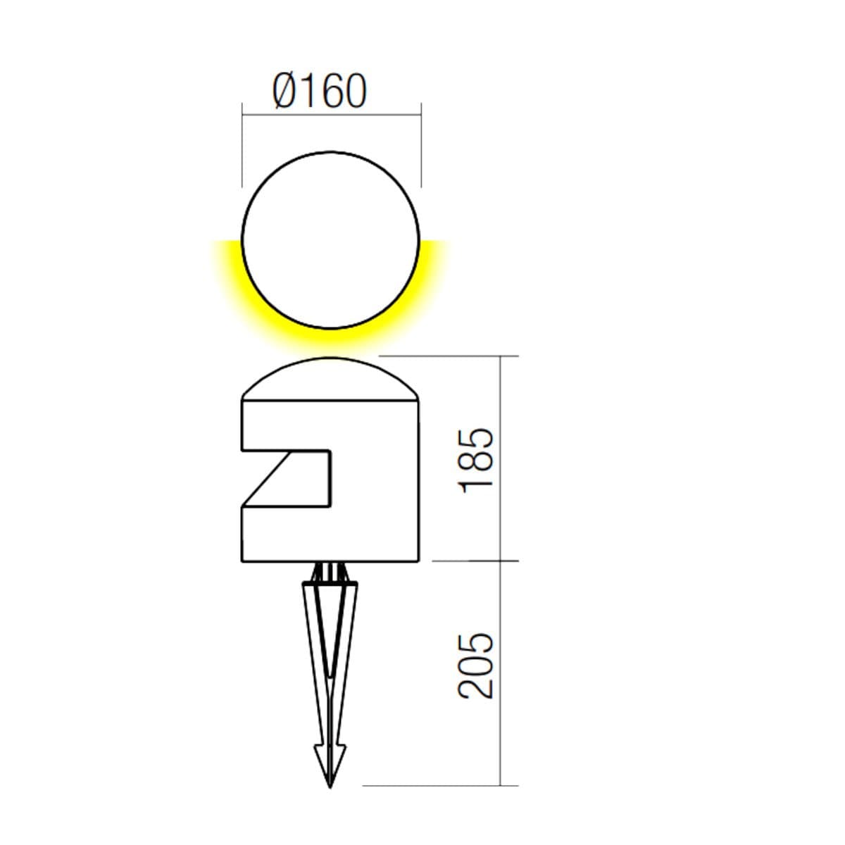 Lampada picchetto LED Redo Group CLIFF 180° 91100 91101 91102 IP65 cemento vetro - 7