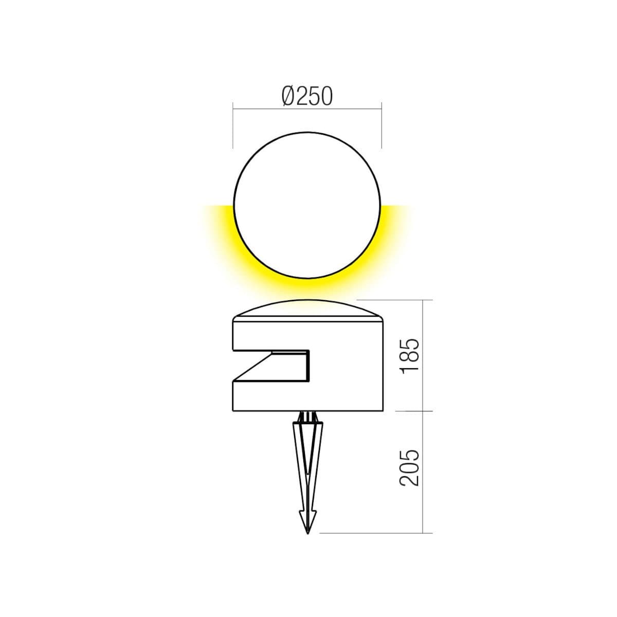 Lampada picchetto LED Redo Group CLIFF 180° 91116 91117 91118 IP65 cemento vetro - 8