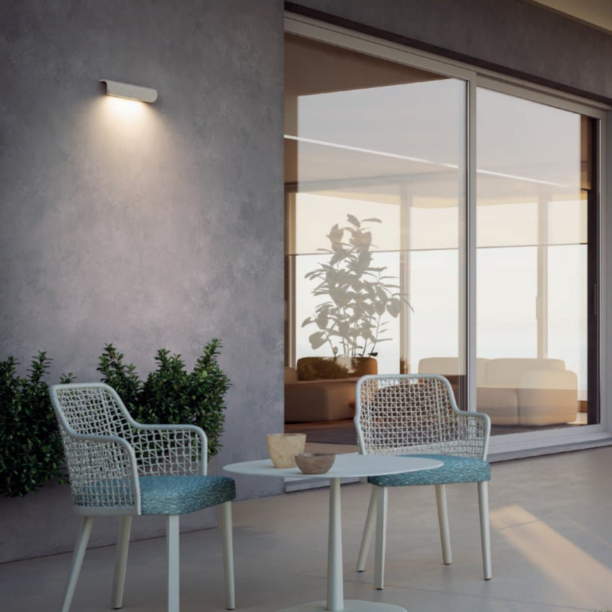 Applique LED Redo Group LID 90997 90998 90999 IP65 cemento vetro - 3