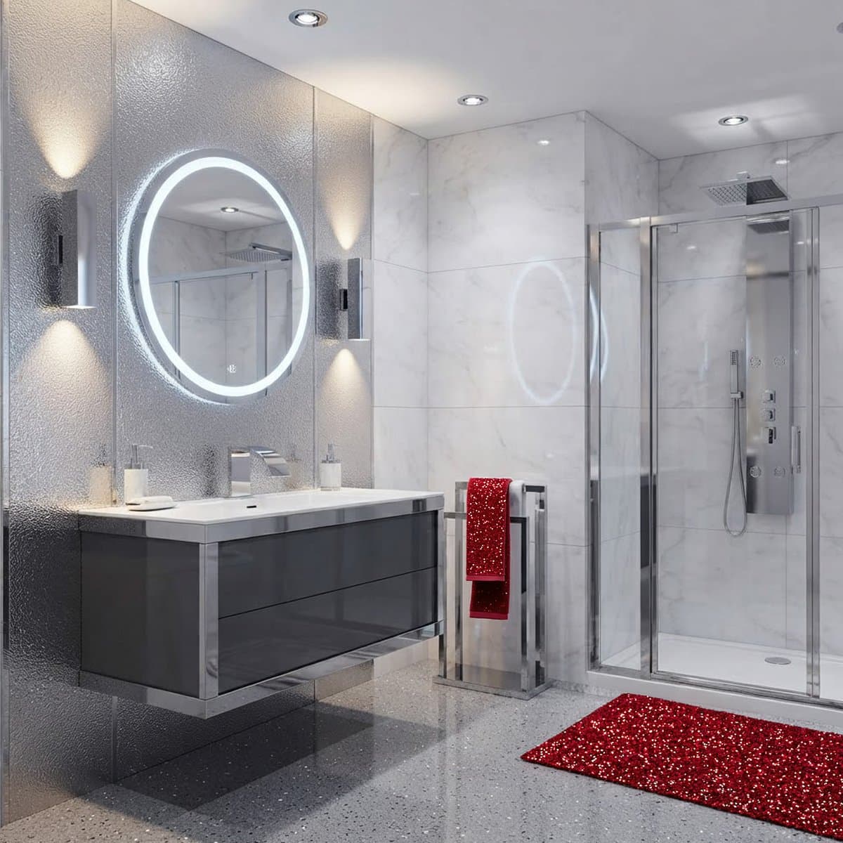 Applique Ideal Lux LOOK SQUARE AP2 30H 353944 GU10 LED biemissione metallo cromo lucido - 2