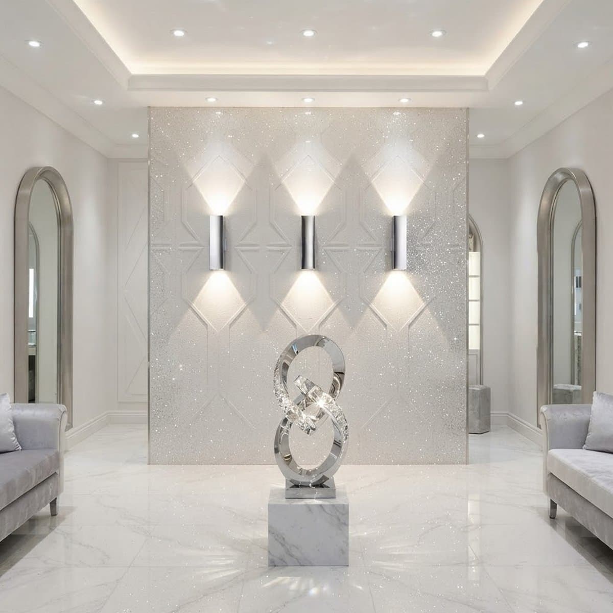 Applique Ideal Lux LOOK SQUARE AP2 30H 353944 GU10 LED biemissione metallo cromo lucido - 3