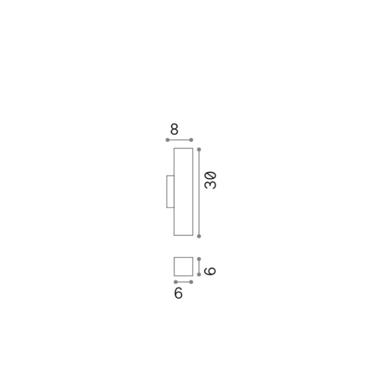 Applique Ideal Lux LOOK SQUARE AP2 30H 353944 GU10 LED biemissione metallo cromo lucido - 5