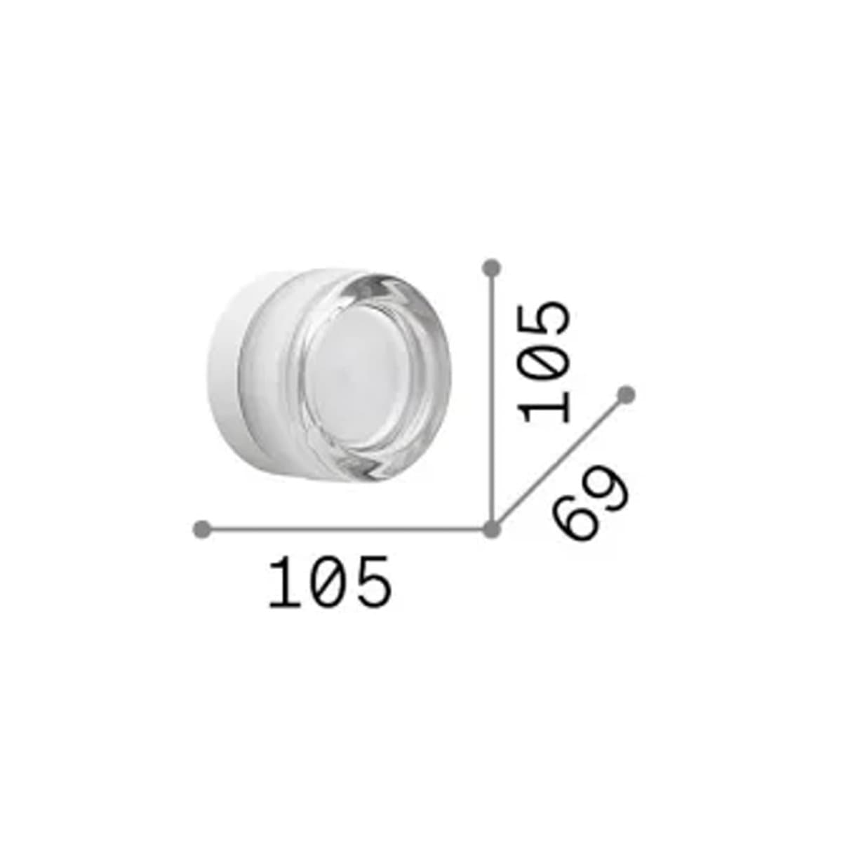 Applique vetro trasparente Ideal Lux LOLLY 354651 GX53 LED IP44 - 3