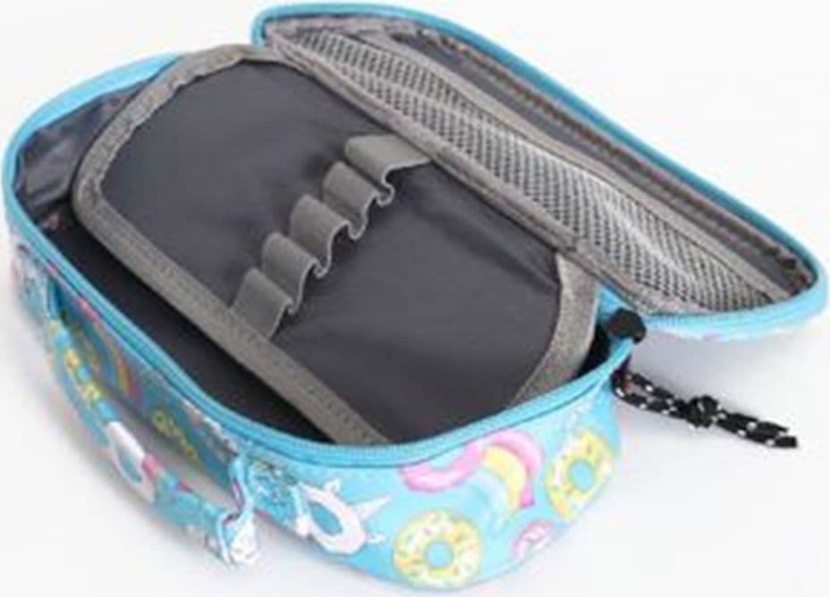 ASTUCCIO BORSA TOTE MULTIFUNZIONE CON ZIP TEMA CIAMBELLE DOLCI COLORATI 22X10X6,5CM 614832 - 3