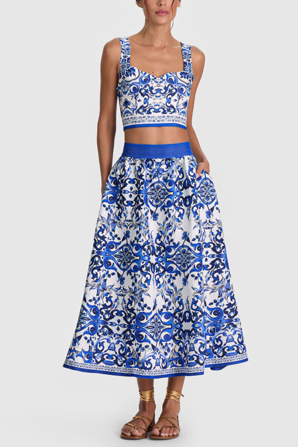 Alice + Olivia  Gonne White/blue - 2