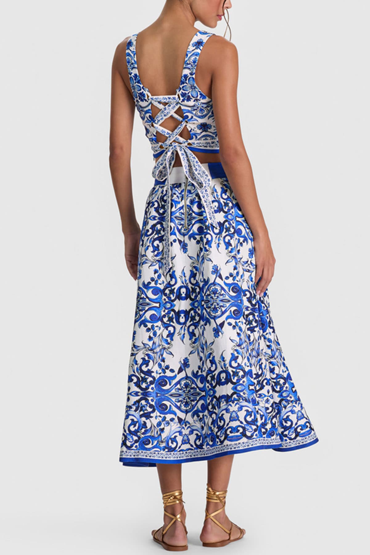 Alice + Olivia  Gonne White/blue - 3