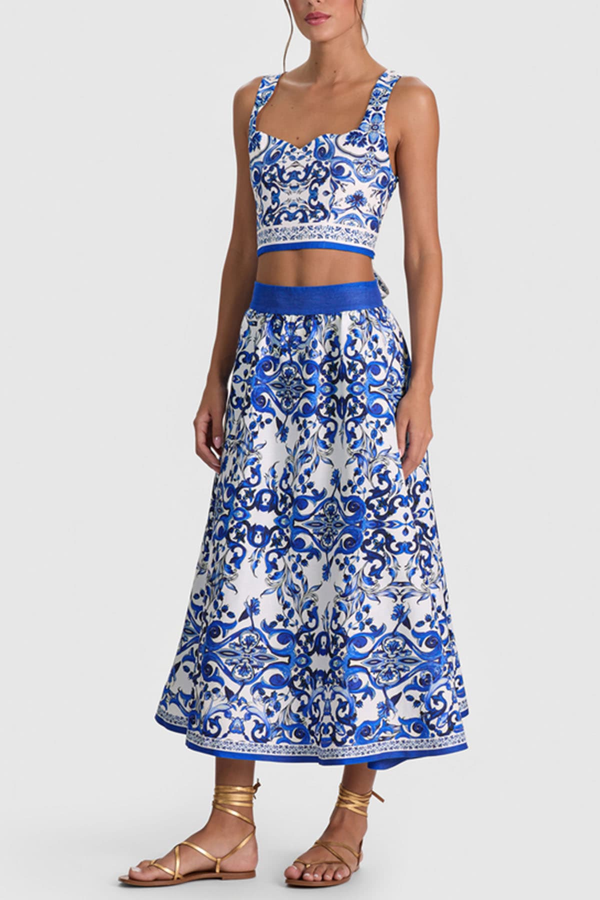 Alice + Olivia  Gonne White/blue - 4