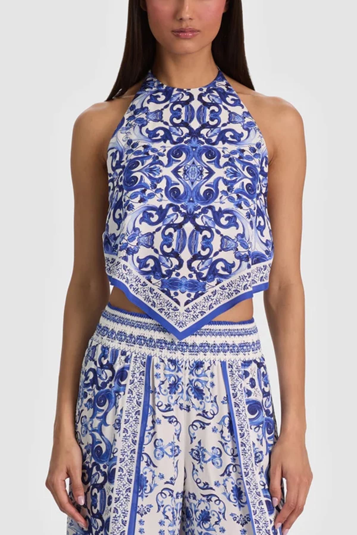 Alice + Olivia  Top White/blue - 5