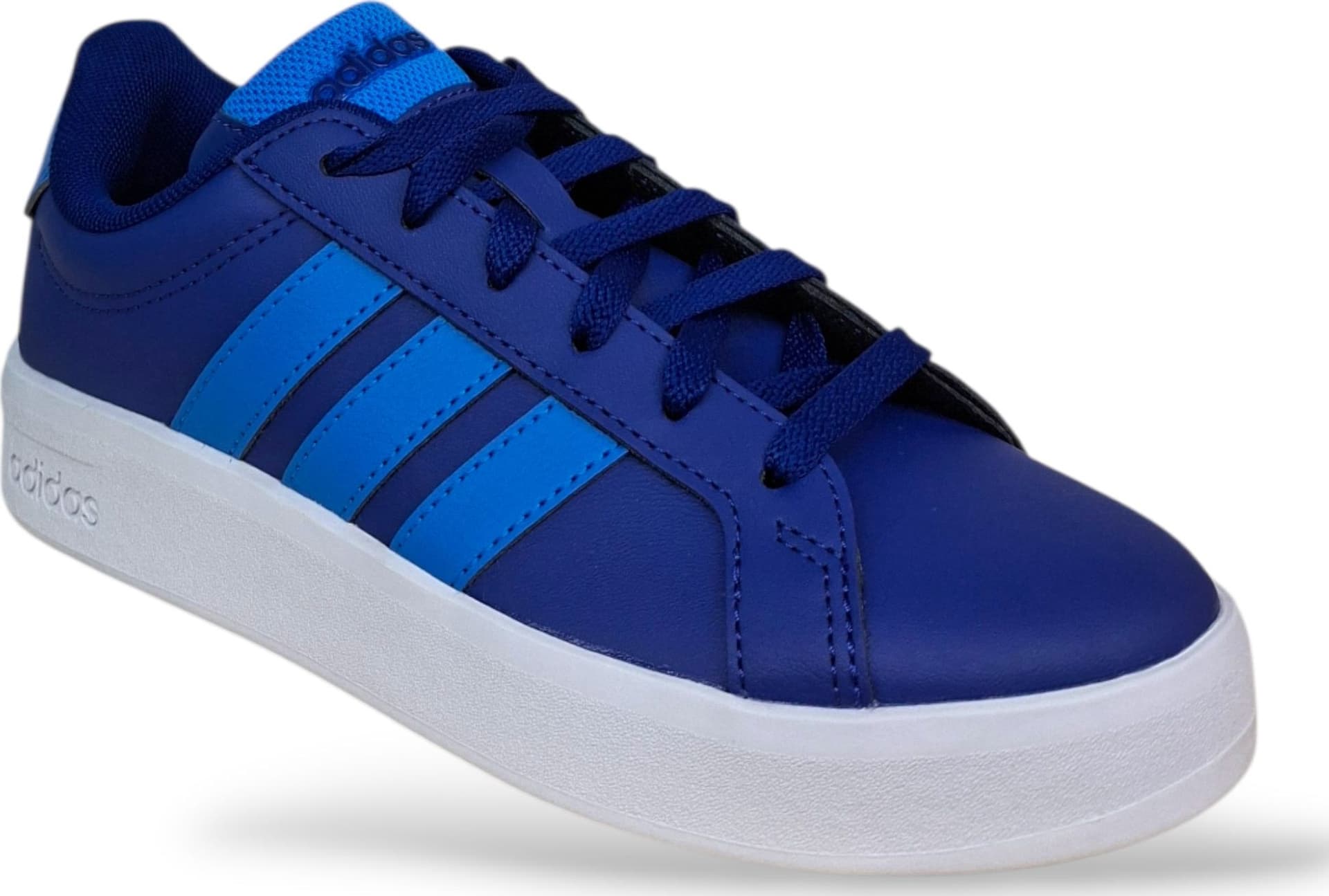 Adidas Grand Court Sneakers Bambini Ragazzi Blue Azzurro | Taglia 36-40 | Pelle | Scarpetteria Gica - 2