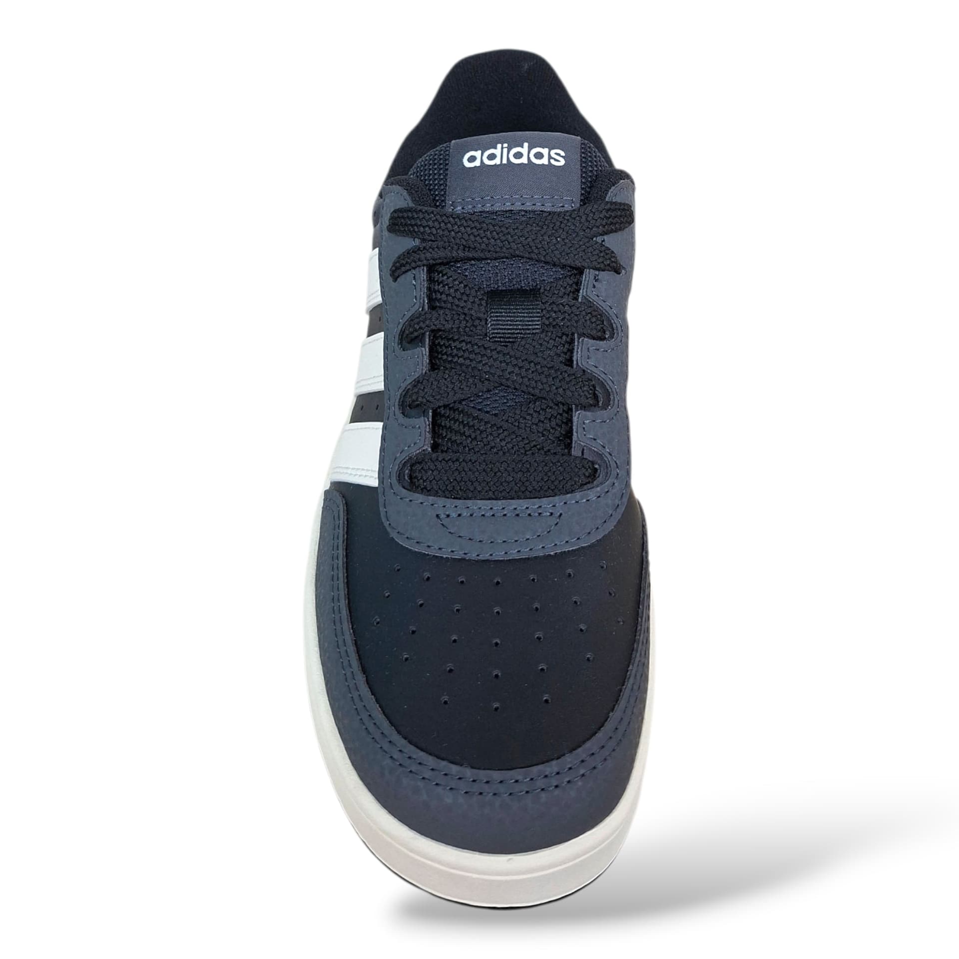 Adidas Breakbase Sneakers Bambini Ragazzi Nero Grigio Bianco | Taglia 36-40 | Pelle | Scarpetteria Gica - 4