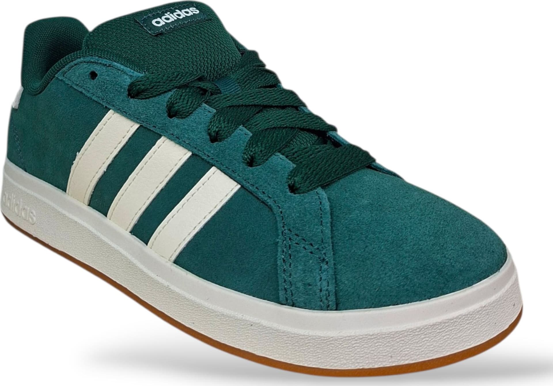 Adidas Grand Court Sneakers Ragazzi Verdone Bianco | Taglia 36-40 | Suede Lacci | Scarpetteria Gica - 2