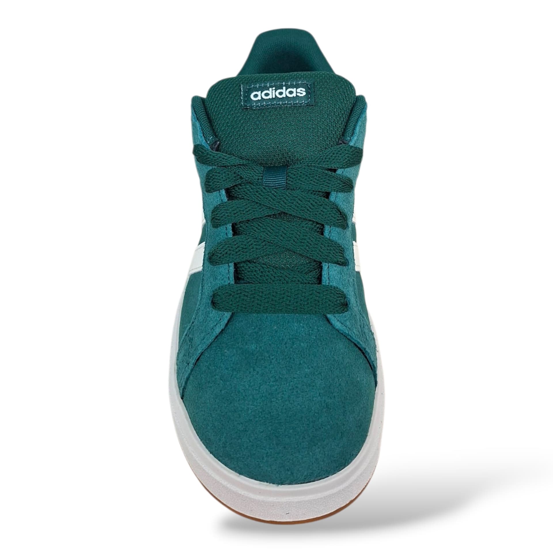 Adidas Grand Court Sneakers Ragazzi Verdone Bianco | Taglia 36-40 | Suede Lacci | Scarpetteria Gica - 4