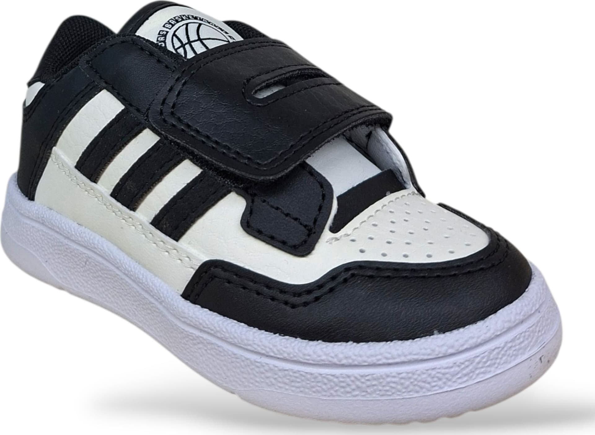 Adidas Rapid Court Sneakers Bambini Nero Bianco | Taglia 21-27 | Velcro Pratico | Scarpetteria Gica - 2