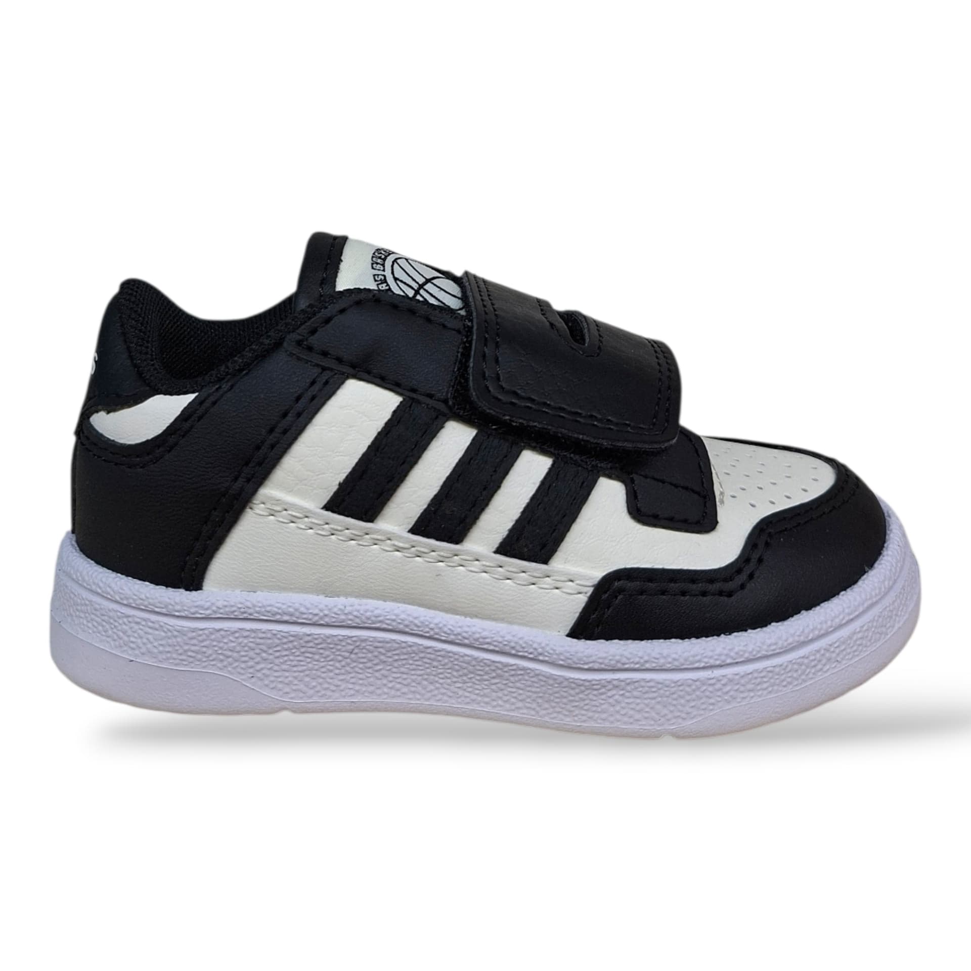 Adidas Rapid Court Sneakers Bambini Nero Bianco | Taglia 21-27 | Velcro Pratico | Scarpetteria Gica - 6