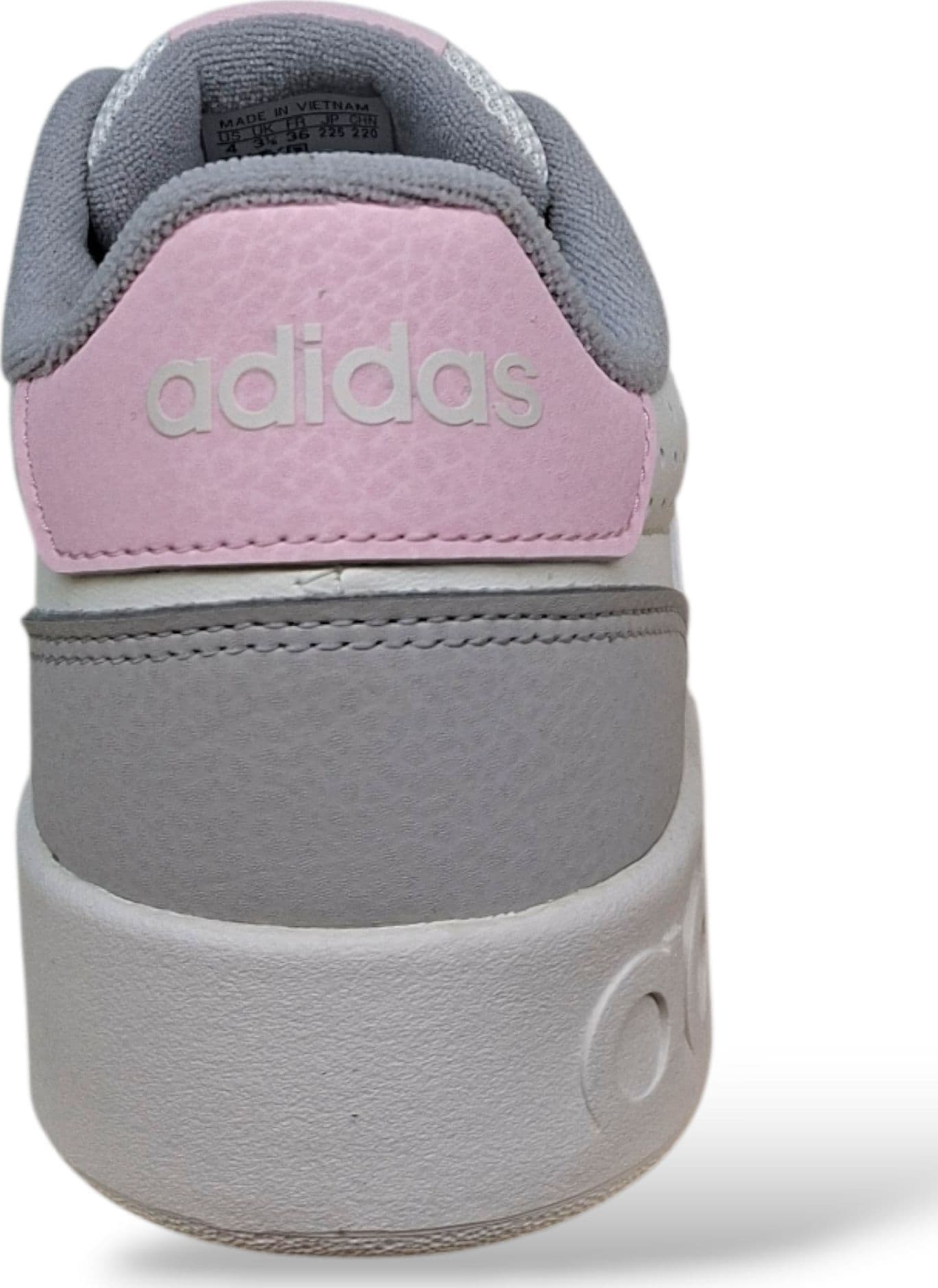 Adidas Breakbase Sneakers Bambine Ragazze Bianco Grigio Rosa | Taglia 36-40 | Pelle Tennis | Scarpetteria Gica - 3