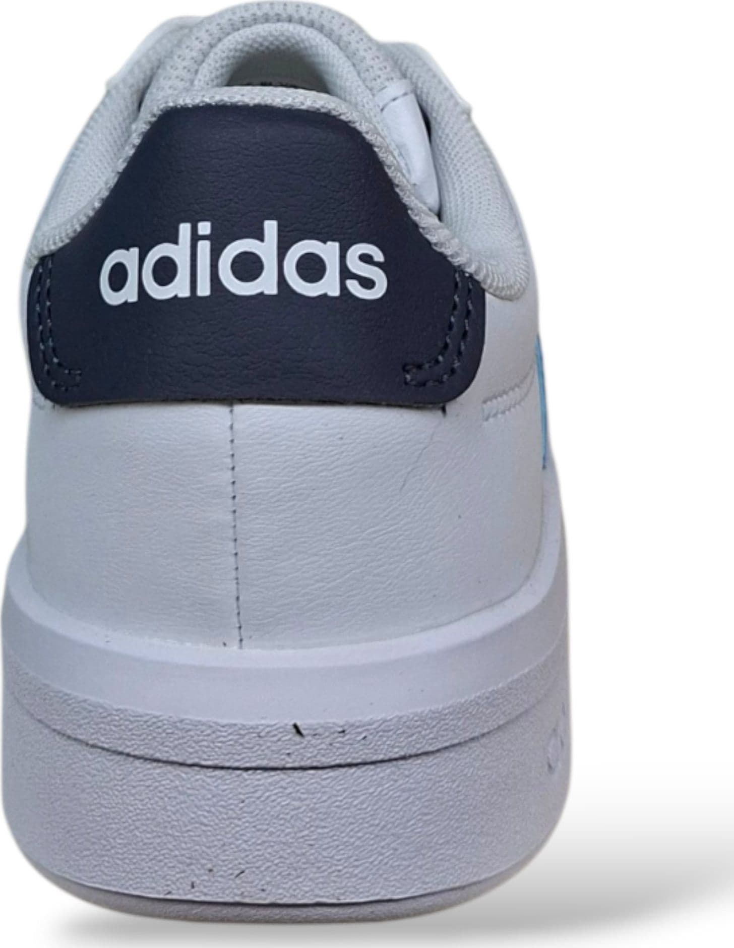 Adidas Grand Court Sneakers Ragazzi Bianco Celeste Grigio | Taglia 36-40 | Pelle Lacci | Scarpetteria Gica - 3