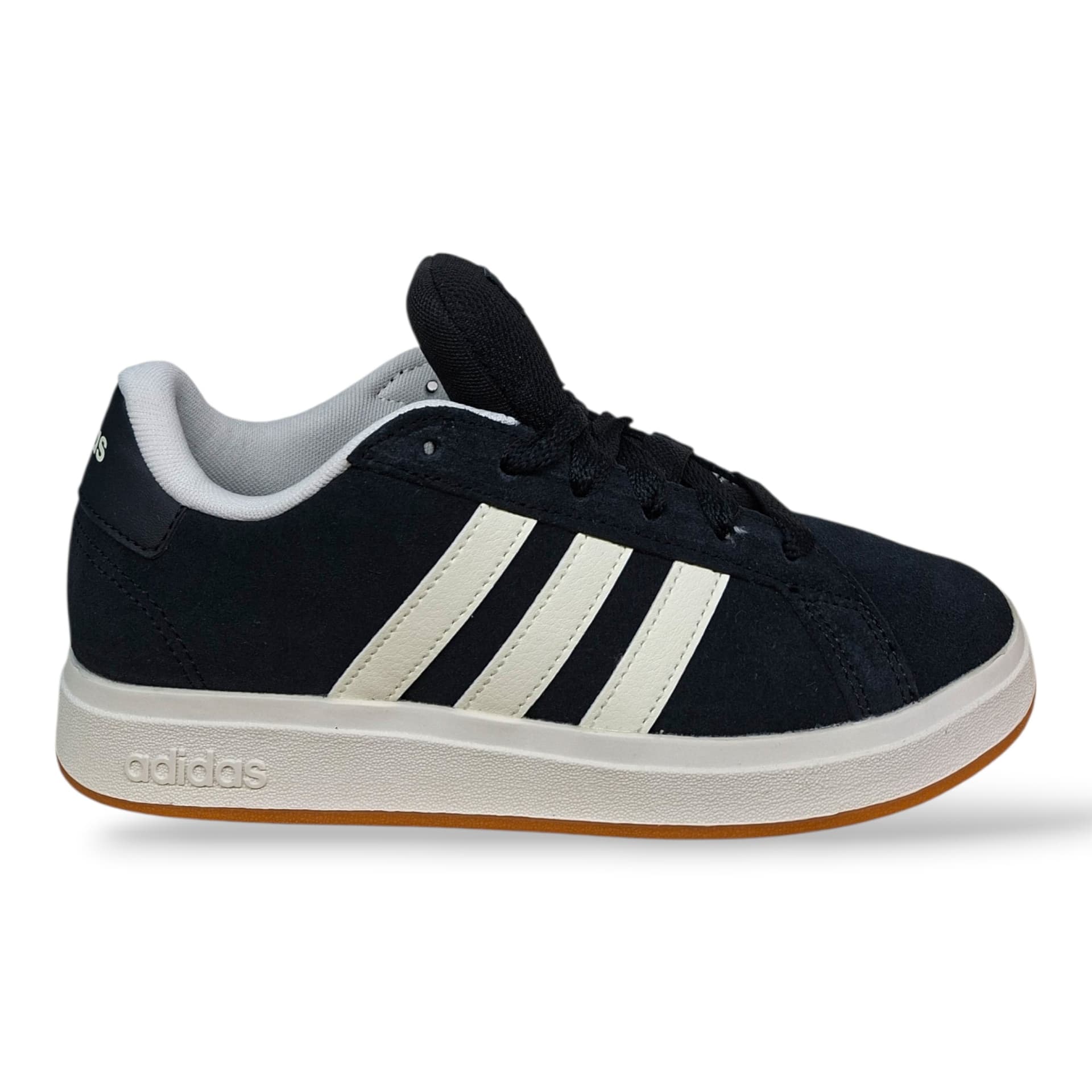 Adidas Grand Court Sneakers Ragazzi Nero Bianco | Taglia 36-40 | Suede Lacci | Scarpetteria Gica - 6