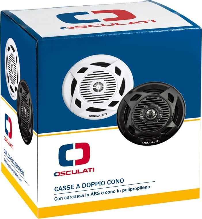 Altoparlanti a doppio cono 6,5'' 2x60 W bianche co mm 180 pot. w 2x120 - 2