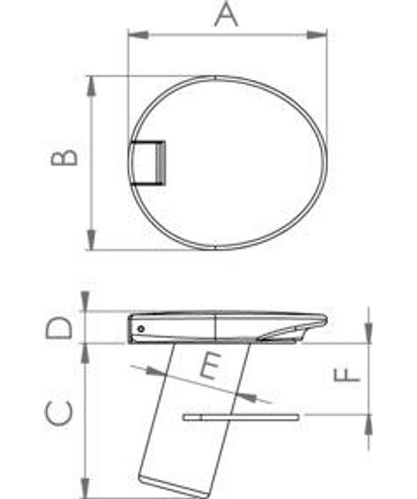 Base palo tendali flessibile con tappo stagno - 2