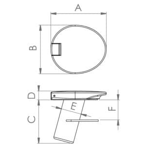 Base palo tendali flessibile con tappo stagno - 2