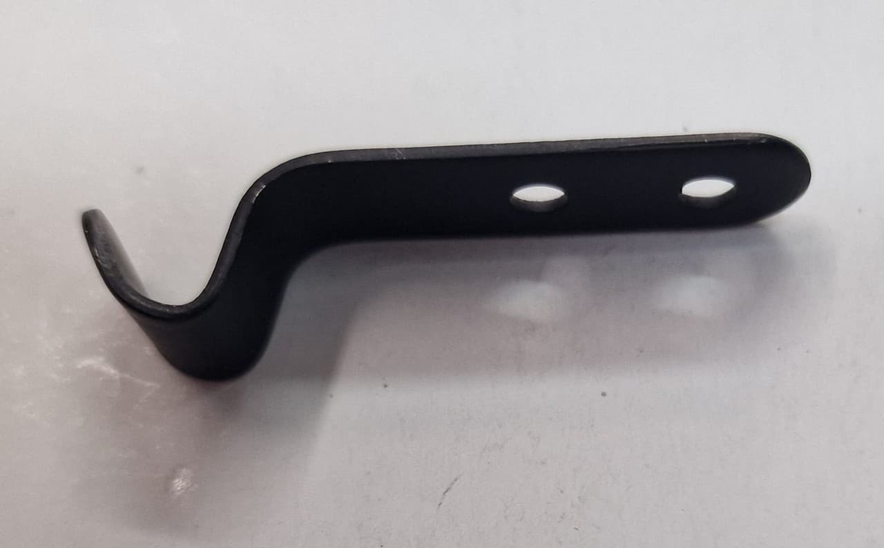 Gancio da Parete con 2 Fori  in Acciaio Nero PZ.10