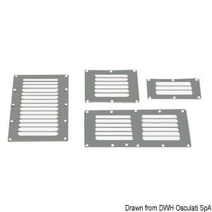 Griglia areazione inox 232 x 127 mm - 2