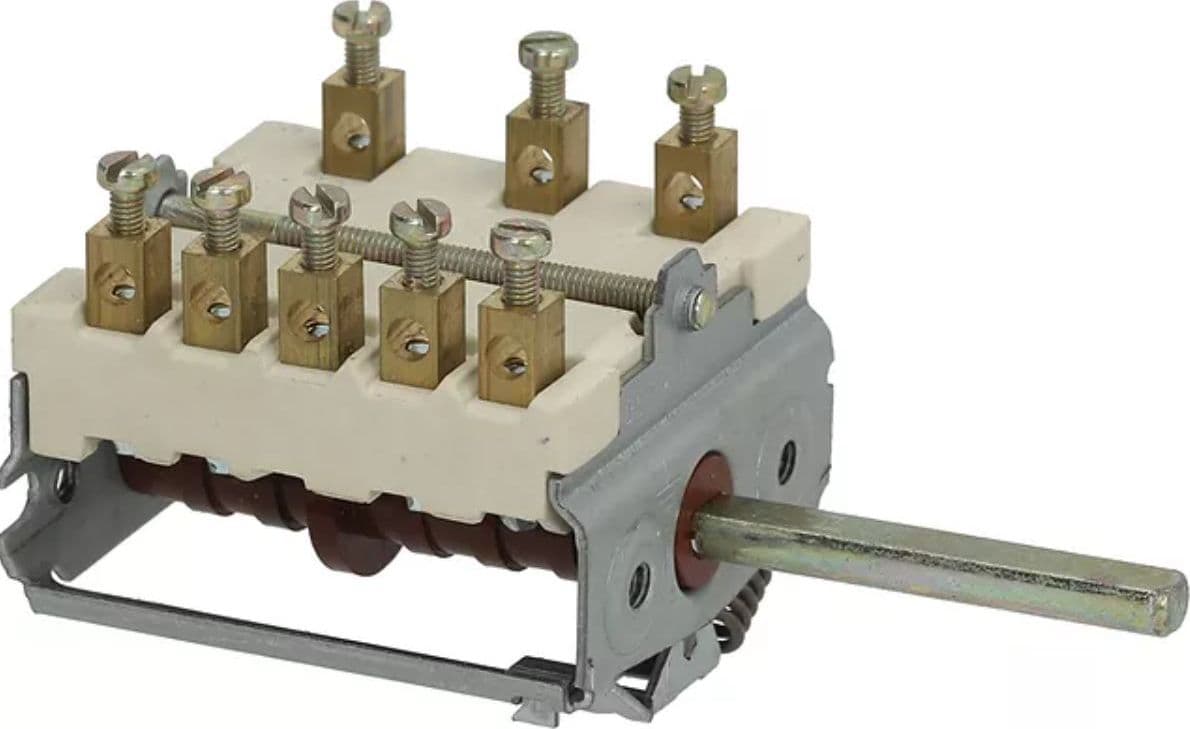 COMMUTATORE FORNO  PROFESSIONALE SMEG SERIE  ALFA 0-4 POSIZIONI perno ø 6x4,6 mm - 2