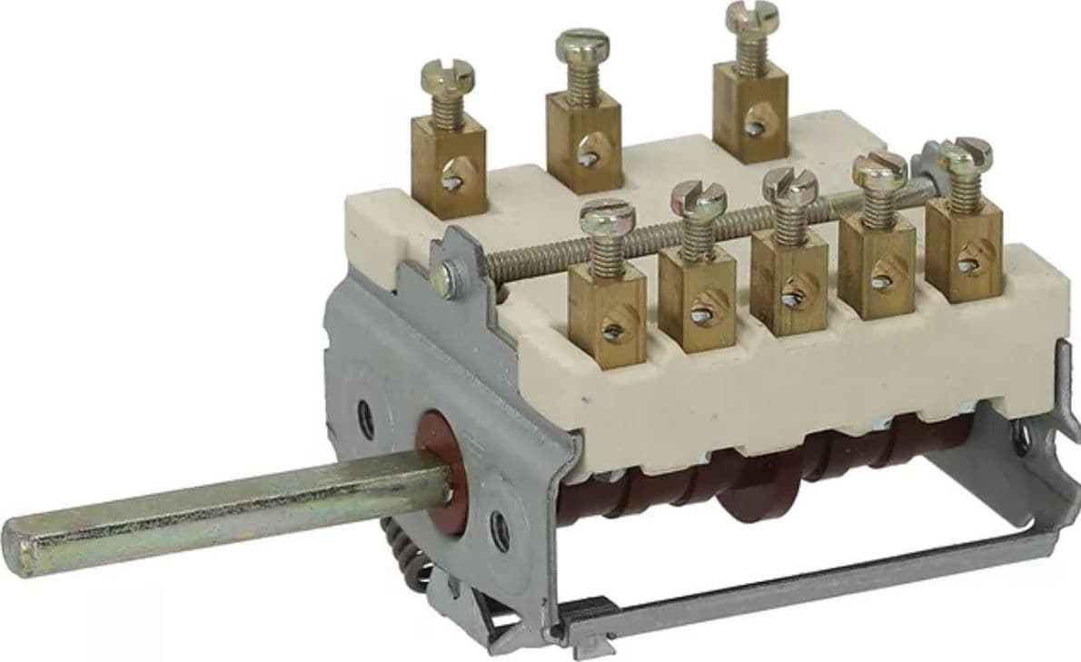 COMMUTATORE FORNO  PROFESSIONALE SMEG SERIE  ALFA 0-4 POSIZIONI perno ø 6x4,6 mm - 4