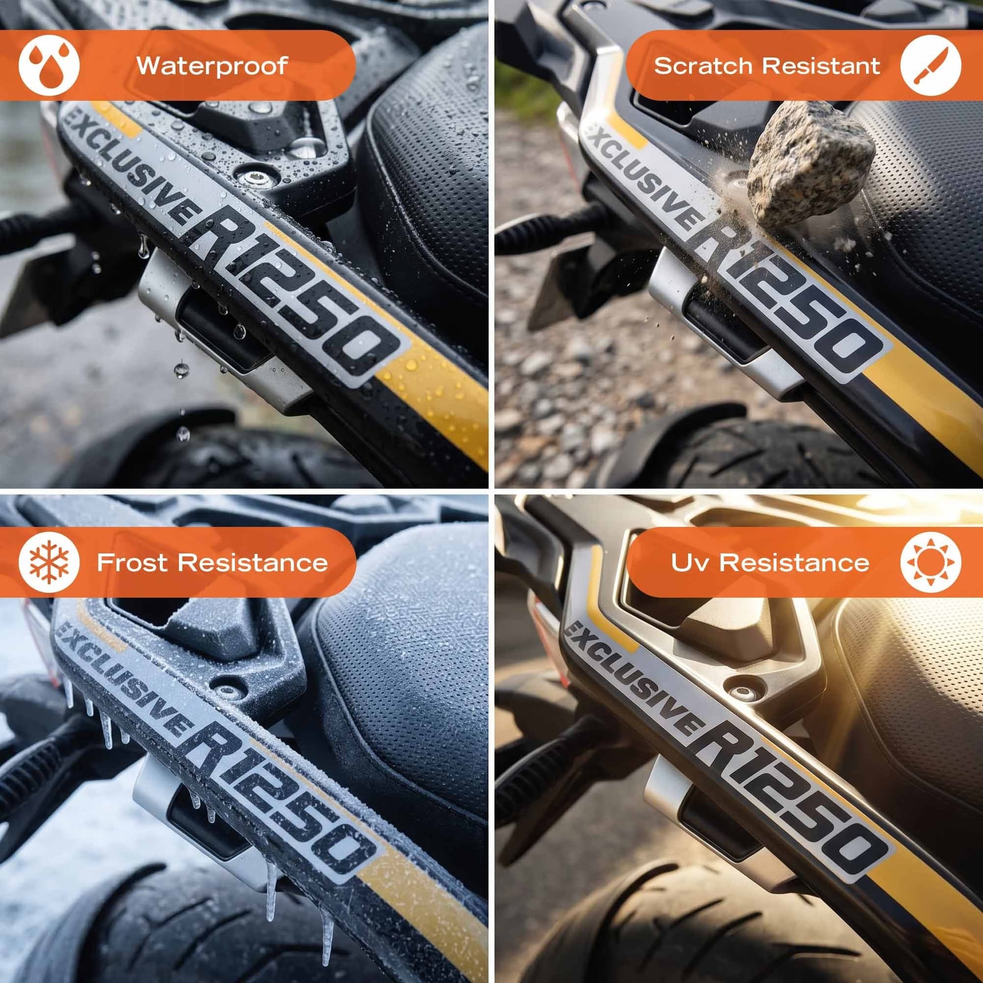 Adesivi 3D Maniglie moto compatibile con Bmw R1250GS Exclusive 2019-2020 - 5