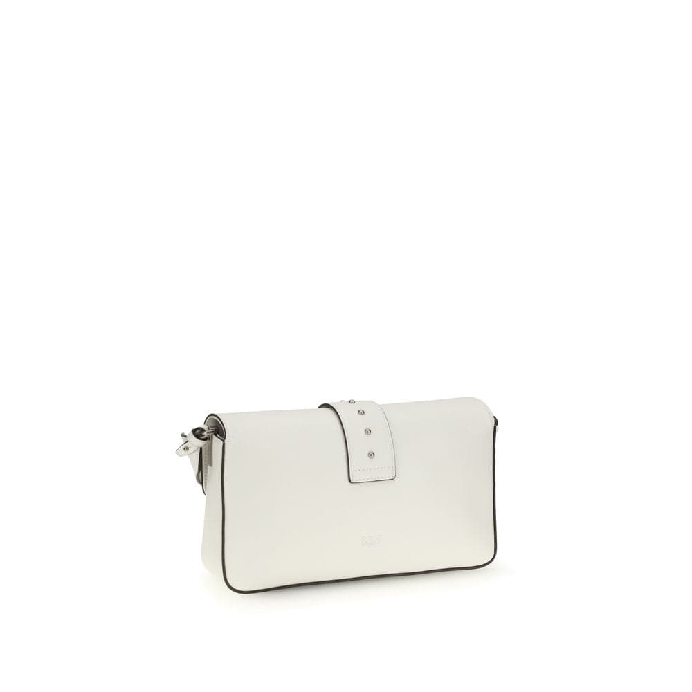 White Leather Shoulder Bag - 3