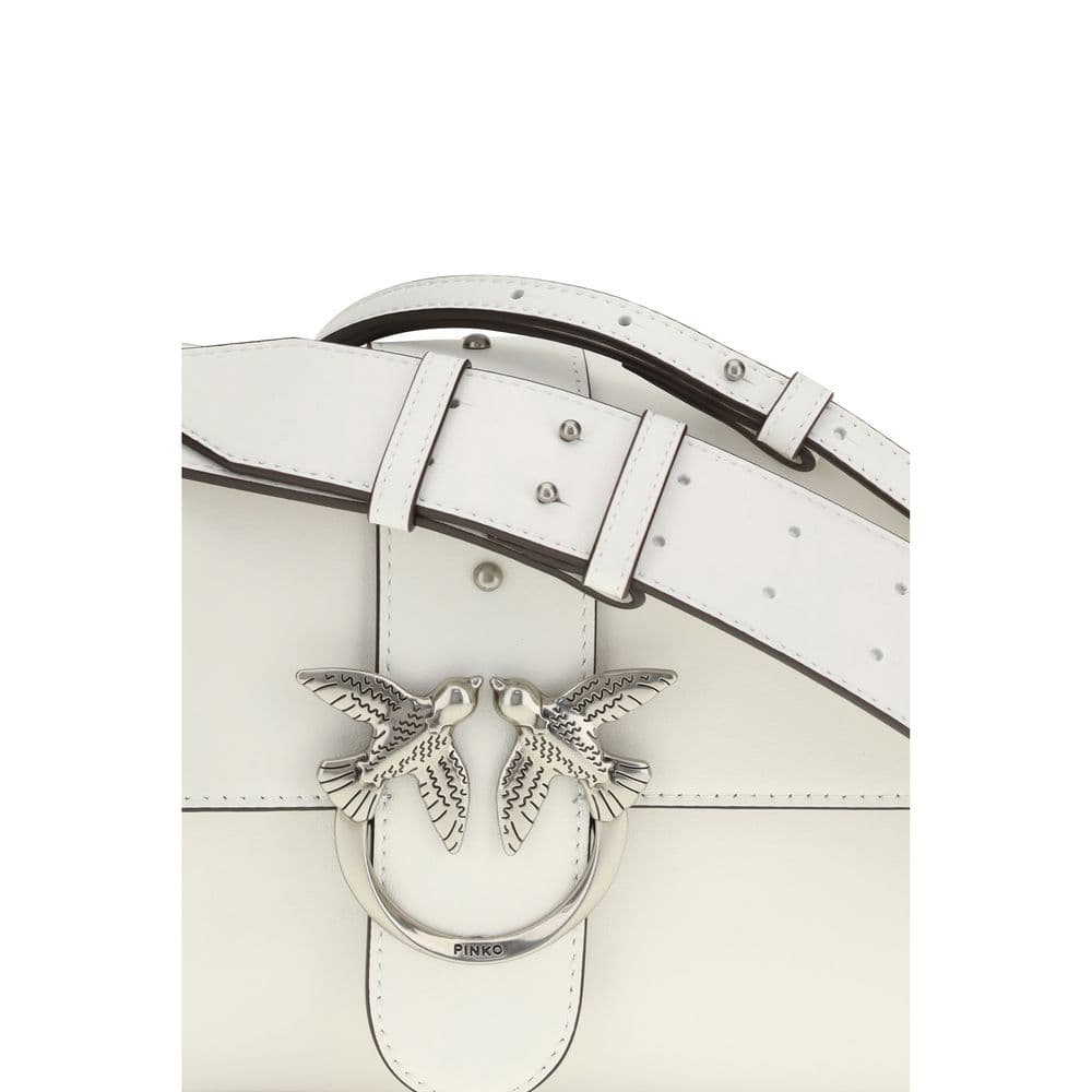 White Leather Shoulder Bag - 4