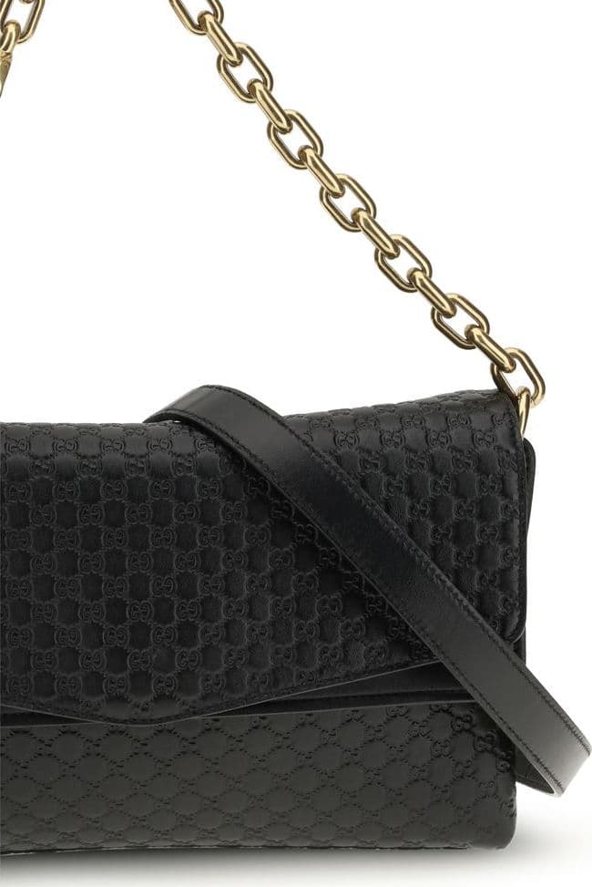 Black Calf Leather Bos Taurus Shoulder Bag - 4