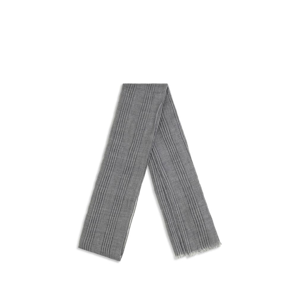 Gray Linen Scarf - 2