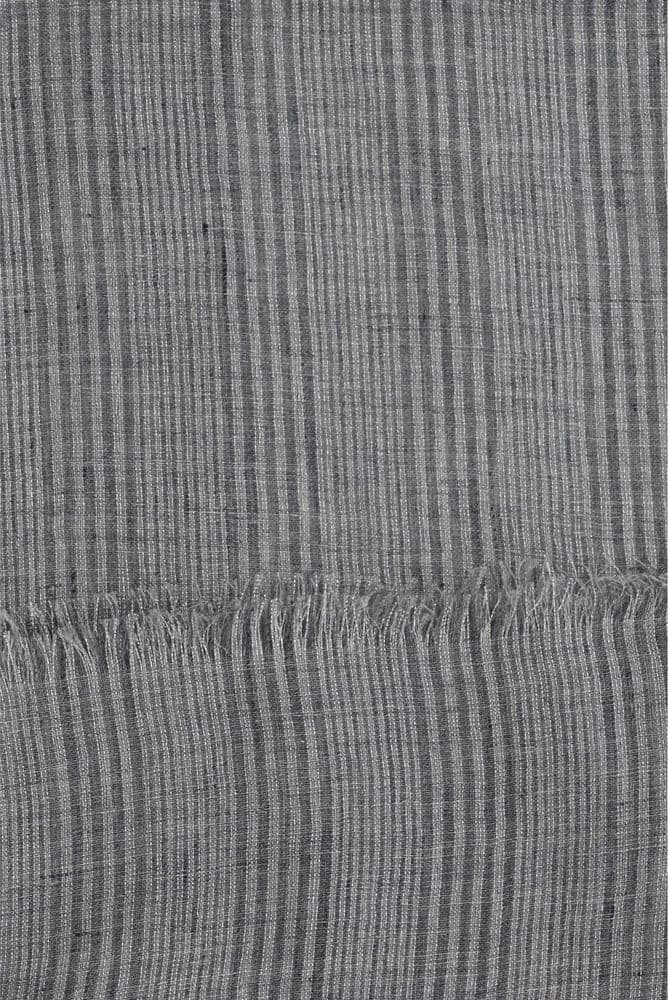 Gray Linen Scarf - 3