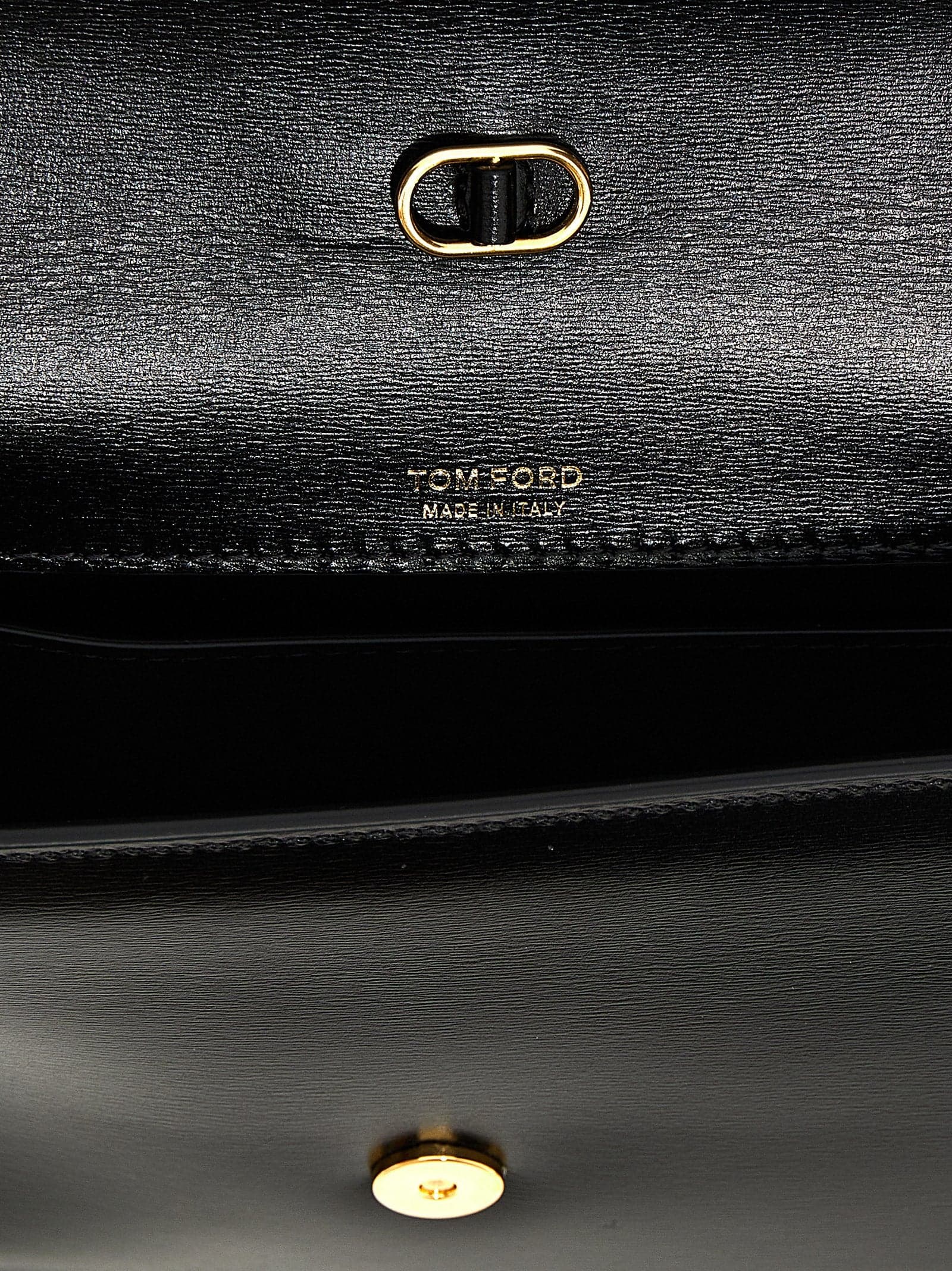 Black Leather Crossbody Bag - 4