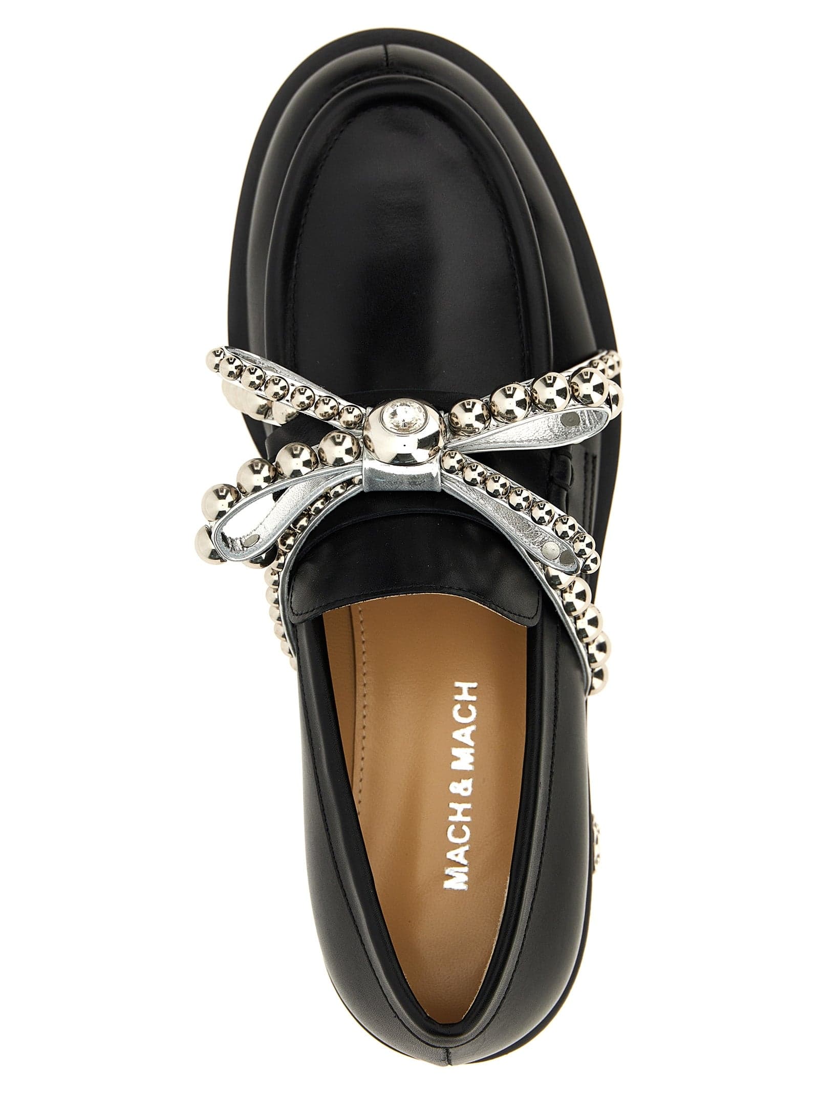 Black Leather Slip-On Loafers - 4