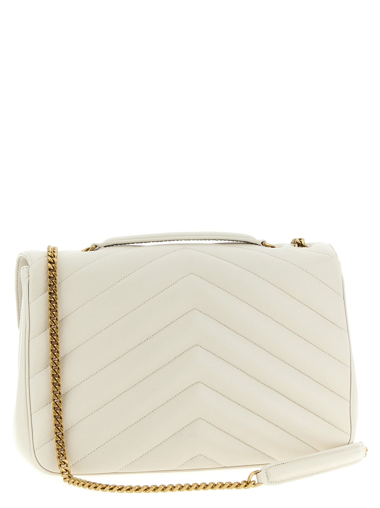 Beige Lamb Leather Shoulder Bag - 2