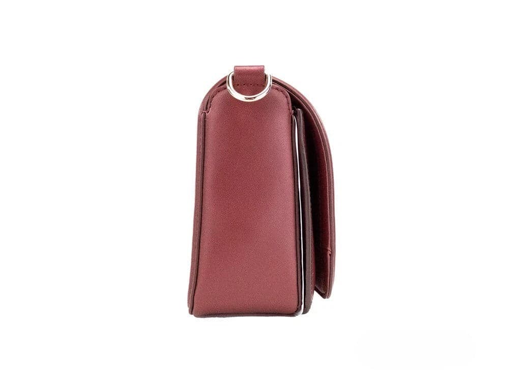Marc Jacobs Medium Metal Signet Syrah Smooth Leather Flap Crossbody Purse Bag - 4