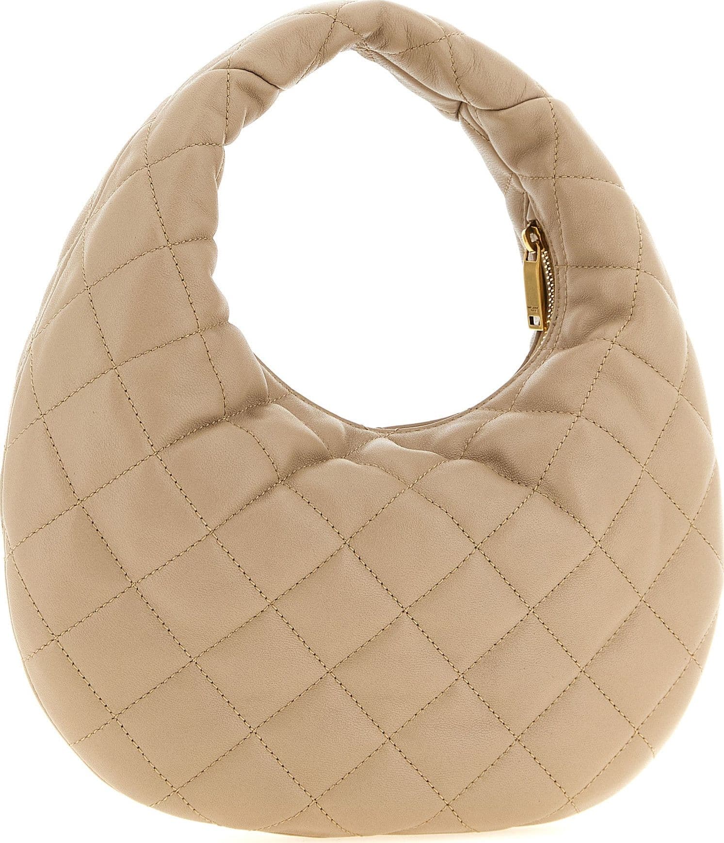 Beige Lamb Leather Handbag - 2