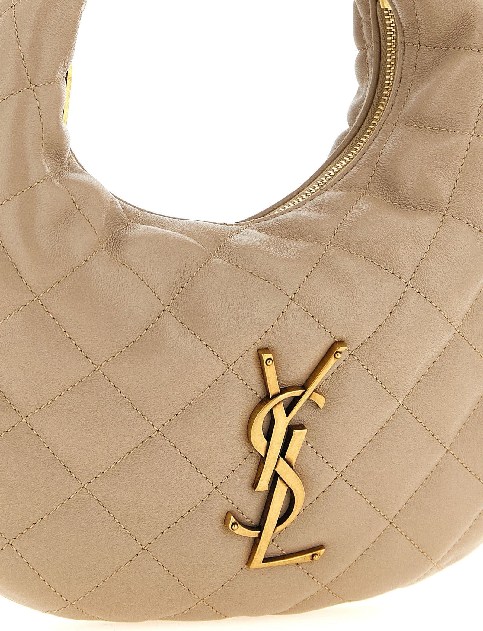 Beige Lamb Leather Handbag - 3