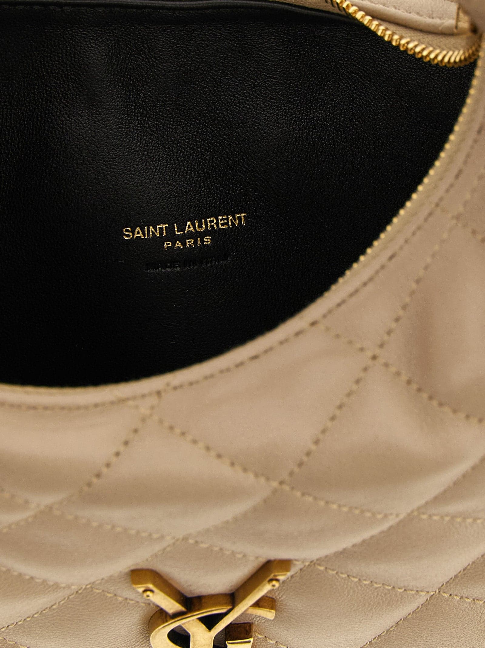 Beige Lamb Leather Handbag - 4